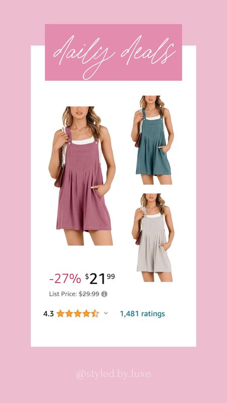 Amazon daily deals!

Amazon romper | Amazon summer clothes | Amazon daily deal | Amazon finds | summer rompers 

#LTKSeasonal #LTKStyleTip #LTKSaleAlert