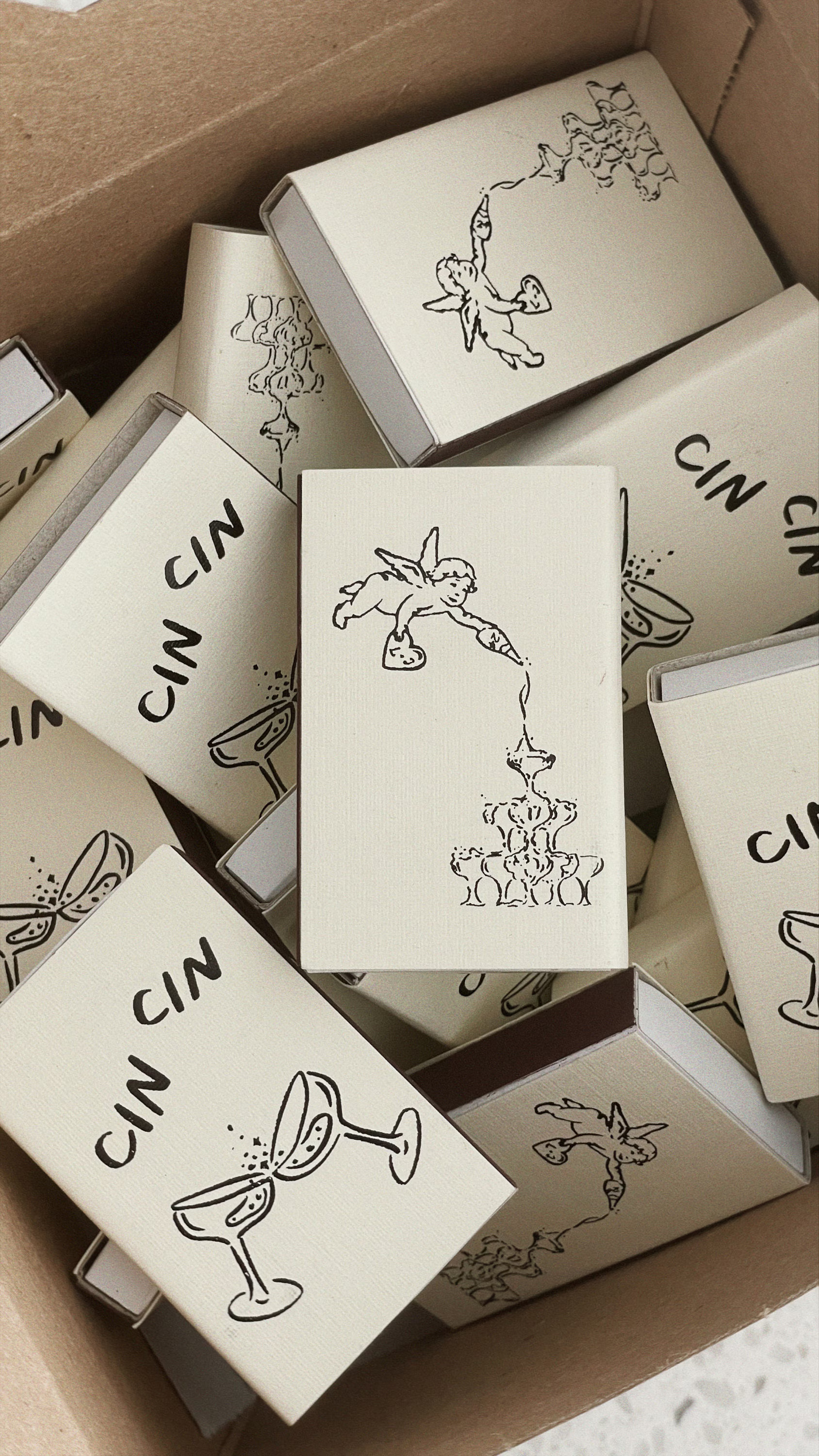 Customizable Cherub Matchbox Template, Wedding Party Favor, Personalized Event Matchbook Download... | Etsy (US)