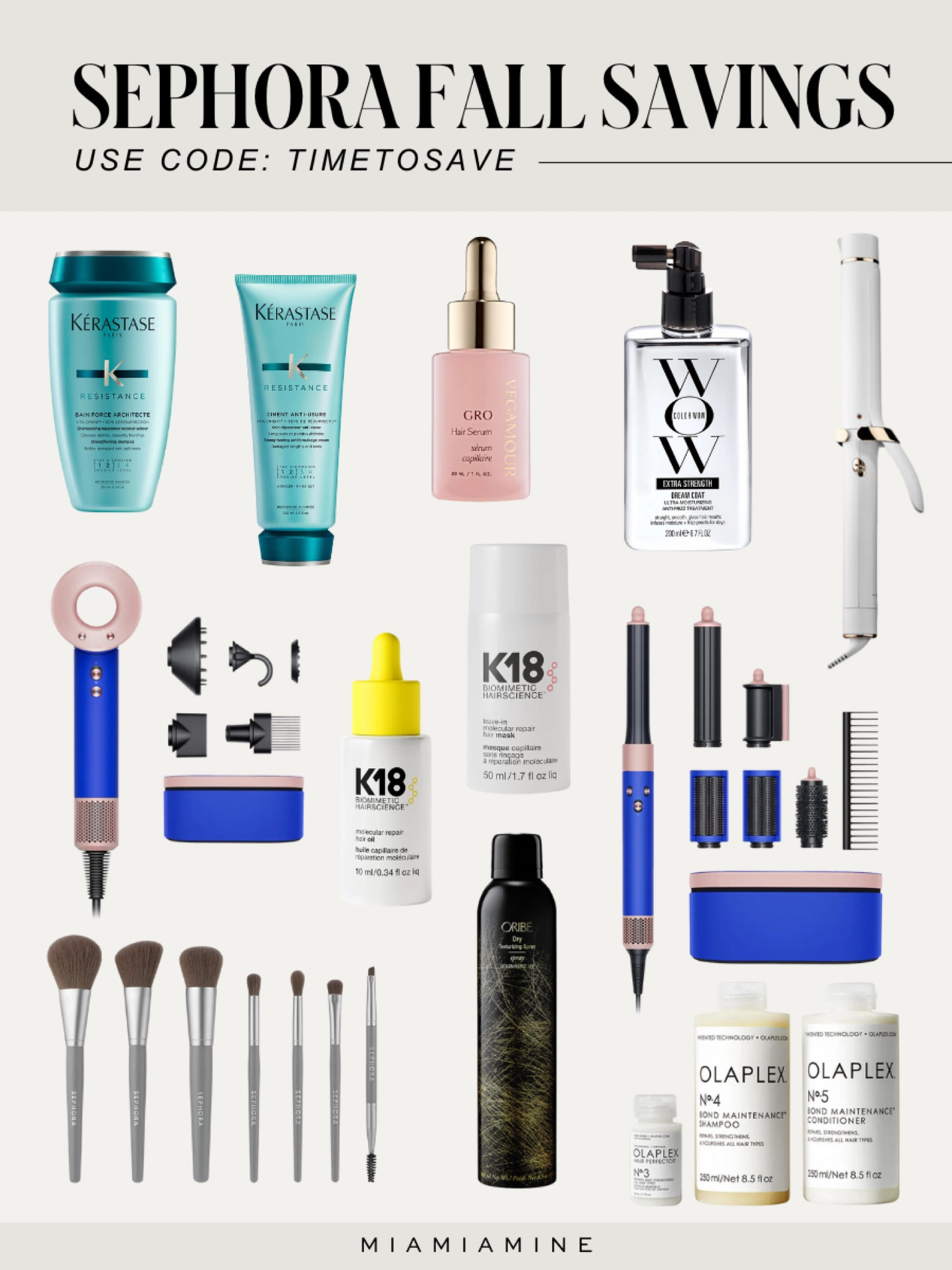 The Sephora fall savings event starts today
Rouge members save 20% off with code: TIMETOSAVE
Olaplex hair care on sale
Keratase shampoo and conditioner 
Vegamour hair growth serum
Dyson air wrap on sale
Dyson hair dryer on sale
Oribe dry texturizing sprayy

#LTKbeauty #LTKsalealert #LTKHolidaySale