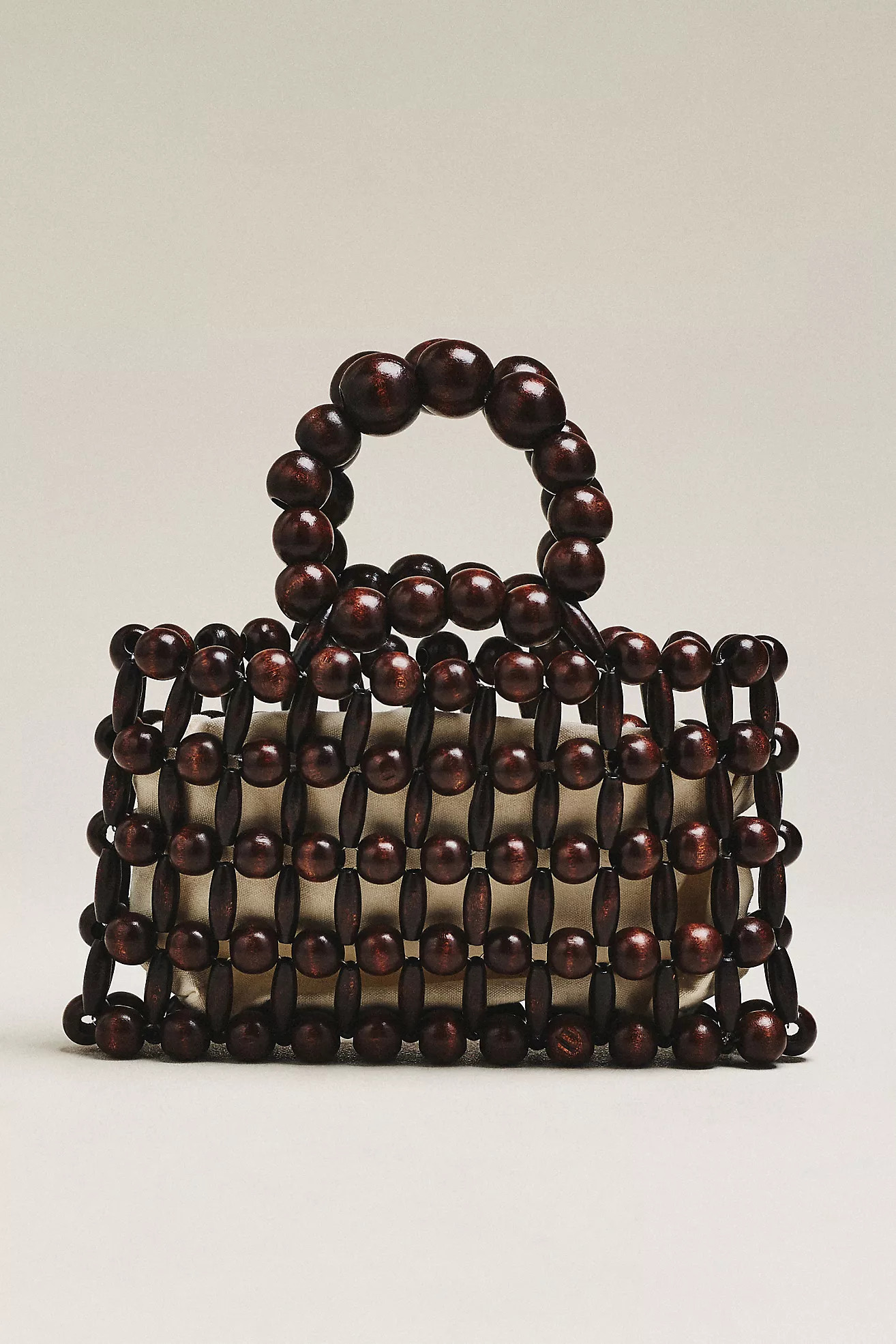 Wood Bead Top-Handle Mini Satchel | Anthropologie (US)