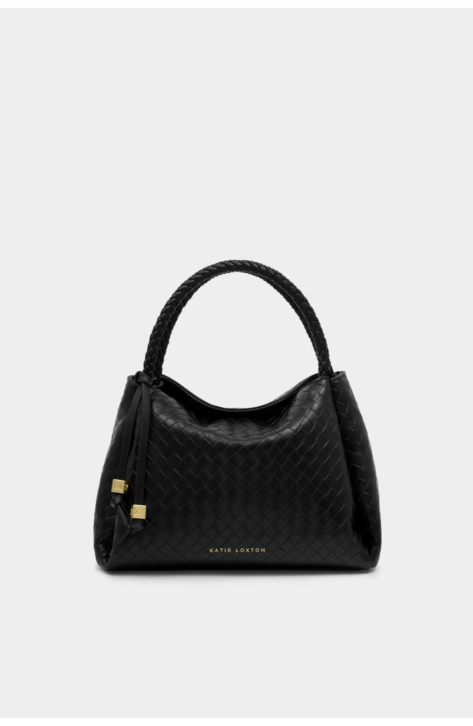 Nova Woven Texture Top Handle Bag in Black | Nordstrom