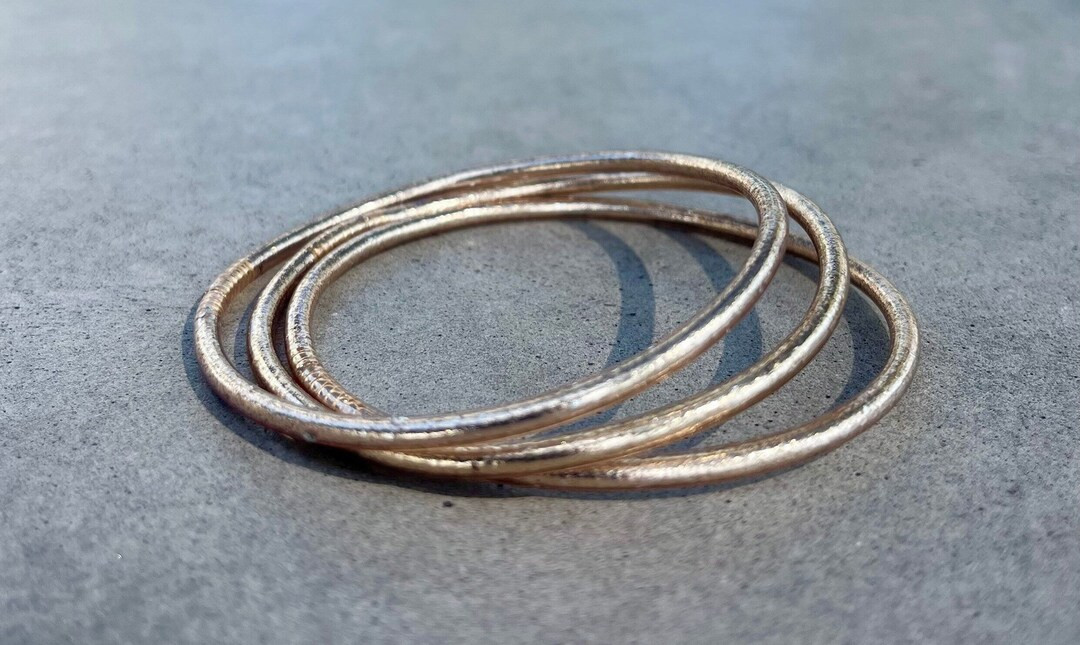 SKINNY DESIGN CHAMPAGNE Luckycharm Jelly Bracelets Stackable Waterproof Classy Beach Bangle Frien... | Etsy (US)