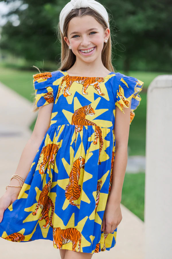 Girls Briton Court: In The Crowd Yellow Dress | The Mint Julep Boutique