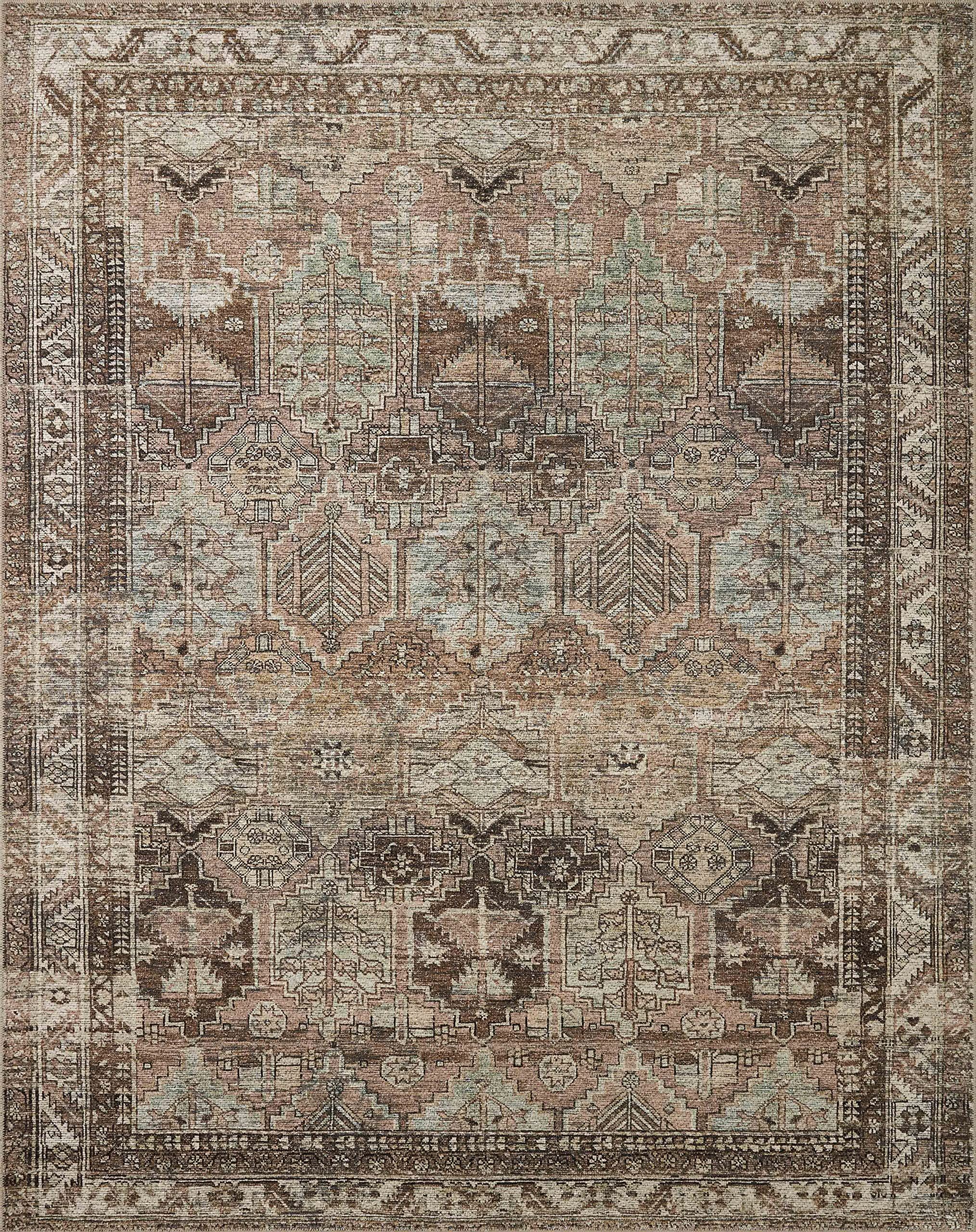 Amber Lewis x Loloi Billie Collection BIL-03 Clay / Sage 5' x 7'6" Area Rug | Amazon (US)