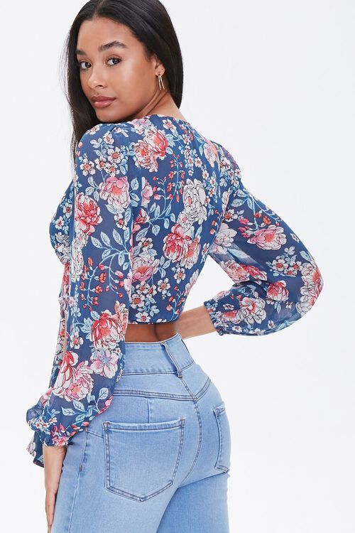 Tropical Leaf Tie-Front Top | Forever 21 (US)