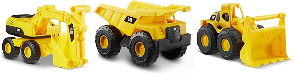 CatToysOfficial, CAT Construction 7" Mini Crew Set with Dump Truck, Loader, and Excavator, Kids T... | Amazon (US)