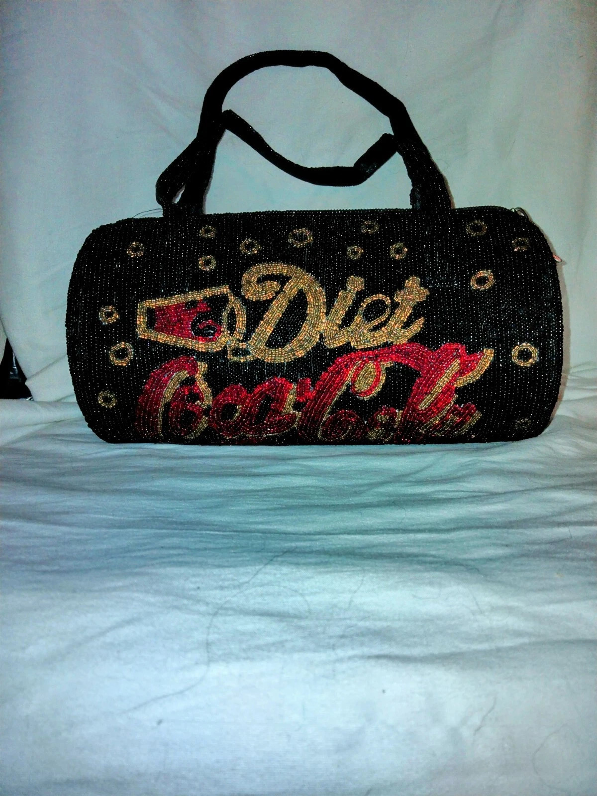VINTAGE Diet COCA COLA BEAUTIFULLY EMBROIDERED GLASS BEADED SHOULDER BAG PURSE   | eBay | eBay US