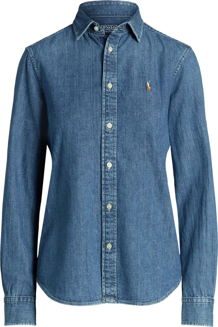 Slim Fit Denim Button-Up Shirt | Nordstrom
