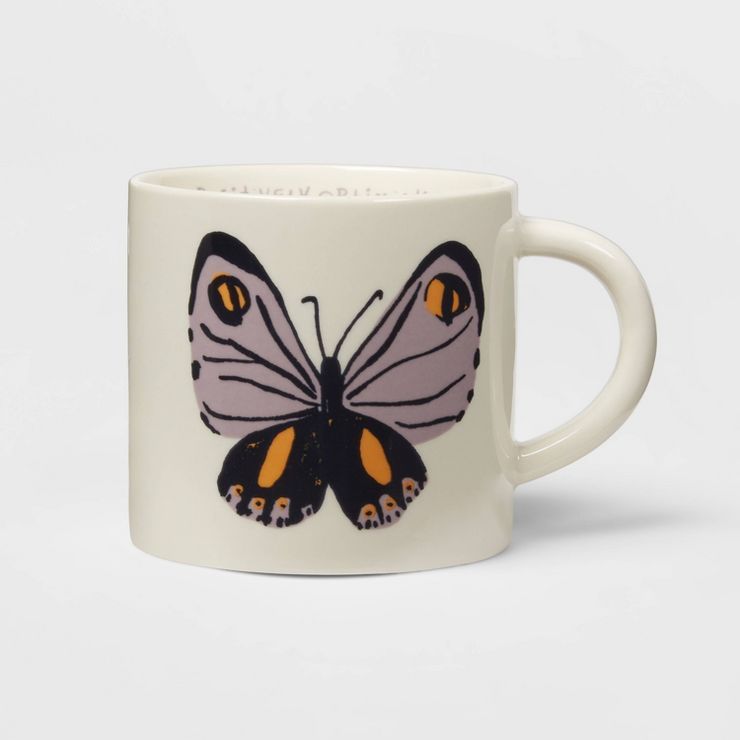 16oz Drinkware Mug Butterflies White - Room Essentials™ | Target