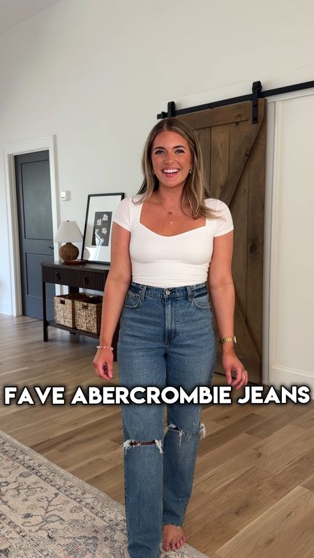 Tons of requests for my jeans from my reel today. My fave pair from Abercrombie. So flattering. 
True to size - I wear the size 29 regular length. I’m 5’5

⭐️ My measurements: 29” at smallest part of my waist, 41” at widest part of my hips/bum, & 36.5” at widest part of chest/boobs. I’m 5’5. 

#LTKfindsunder100 #LTKmidsize #LTKstyletip
