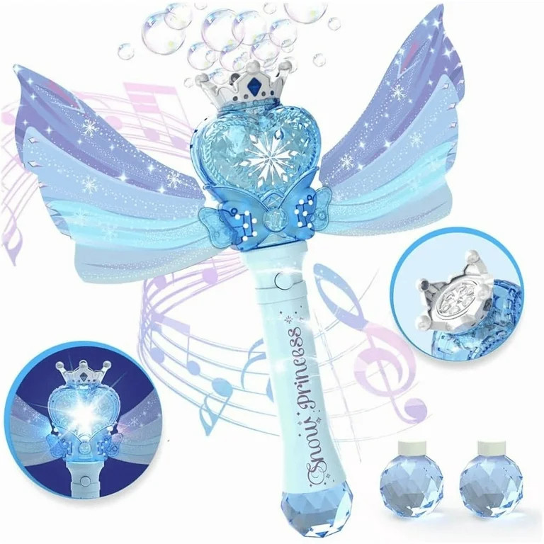 Bubble Wand for Kids Girls, Bubble Machine with LED Light Music, Outdoor Party Toys for Toddlers ... | Walmart (US)