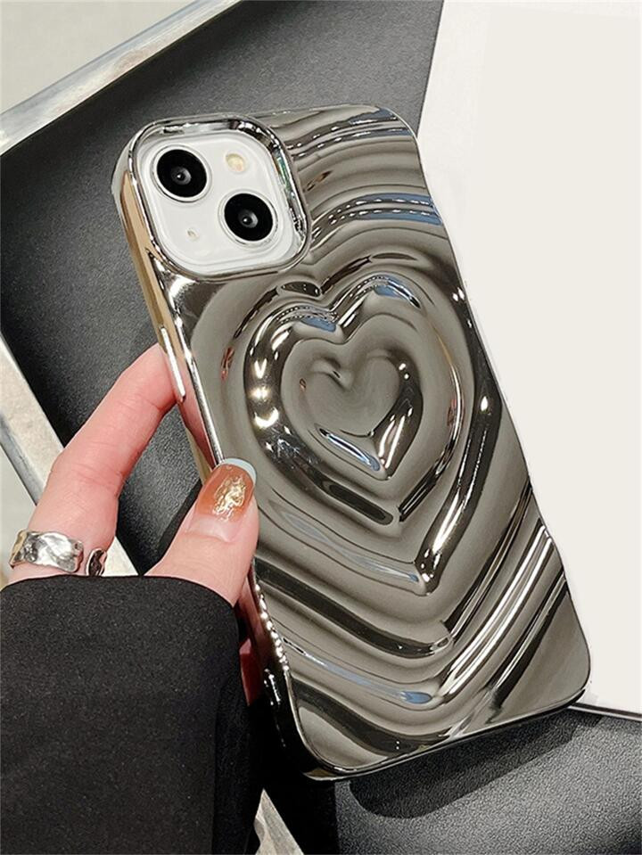 Heart Pattern Phone Case Compatible With iPhone15/15Plus/15Pro/15Promax | SHEIN
