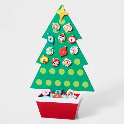 25 Day Wood Christmas Tree Advent Calendar - Wondershop&#8482; | Target