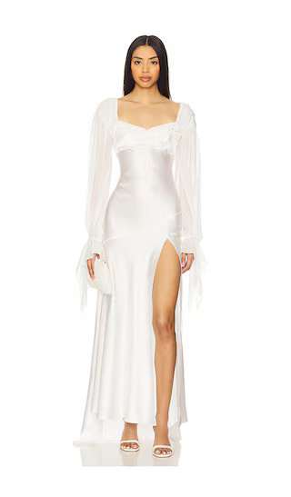For Love & Lemons Evy Gown in White. - size 0 | Revolve Clothing (Global)