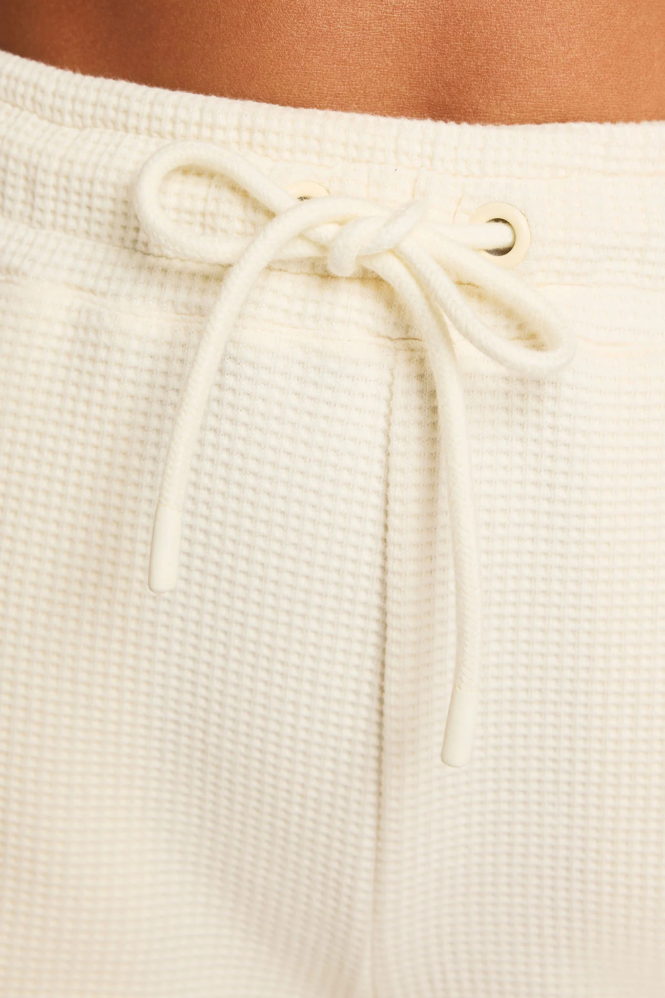 Waffle Knit Track Pant in Cream | Negative Underwear