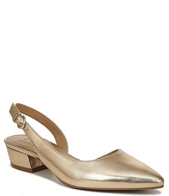 Banks Metallic Leather Slingback Dress Pumps | Dillard's