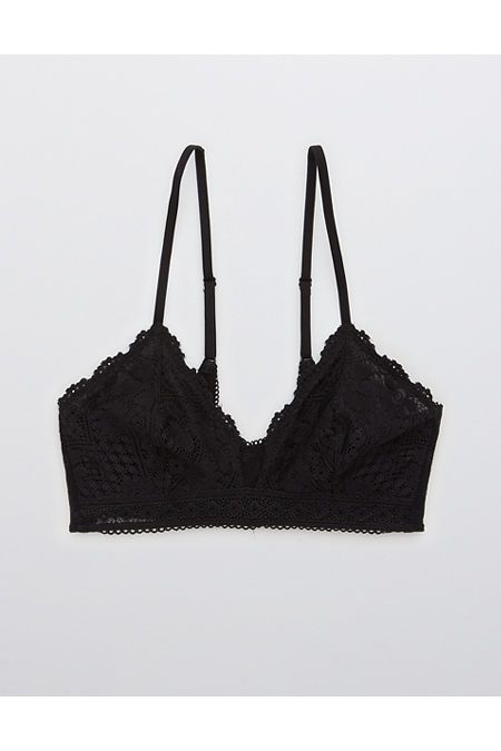 Aerie Picnic Lace Triangle Bralette | American Eagle Outfitters (US & CA)