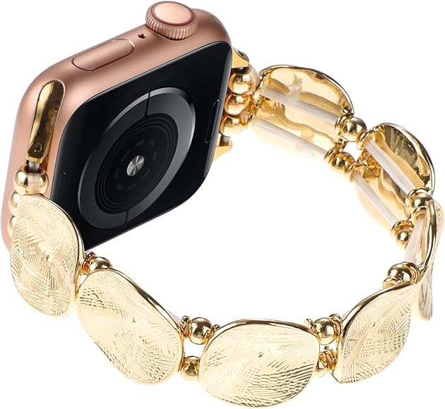 Stretchy Bracelet Bands Compatible with Apple Watch 38mm 40mm 41mm 42mm 44mm 49mm, Jimbird Elasti... | Amazon (US)