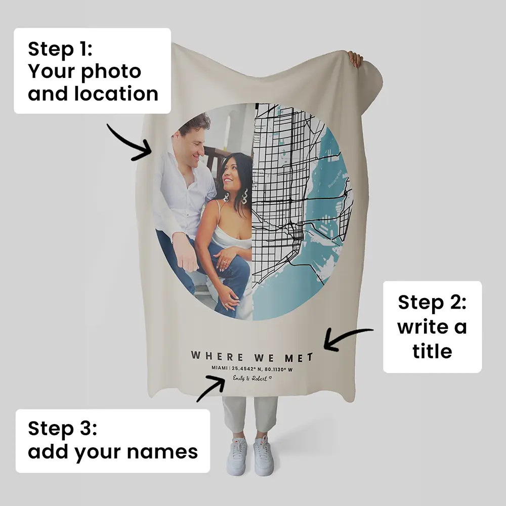 Love Coordinates Custom Blanket | Lime & Lou (US)