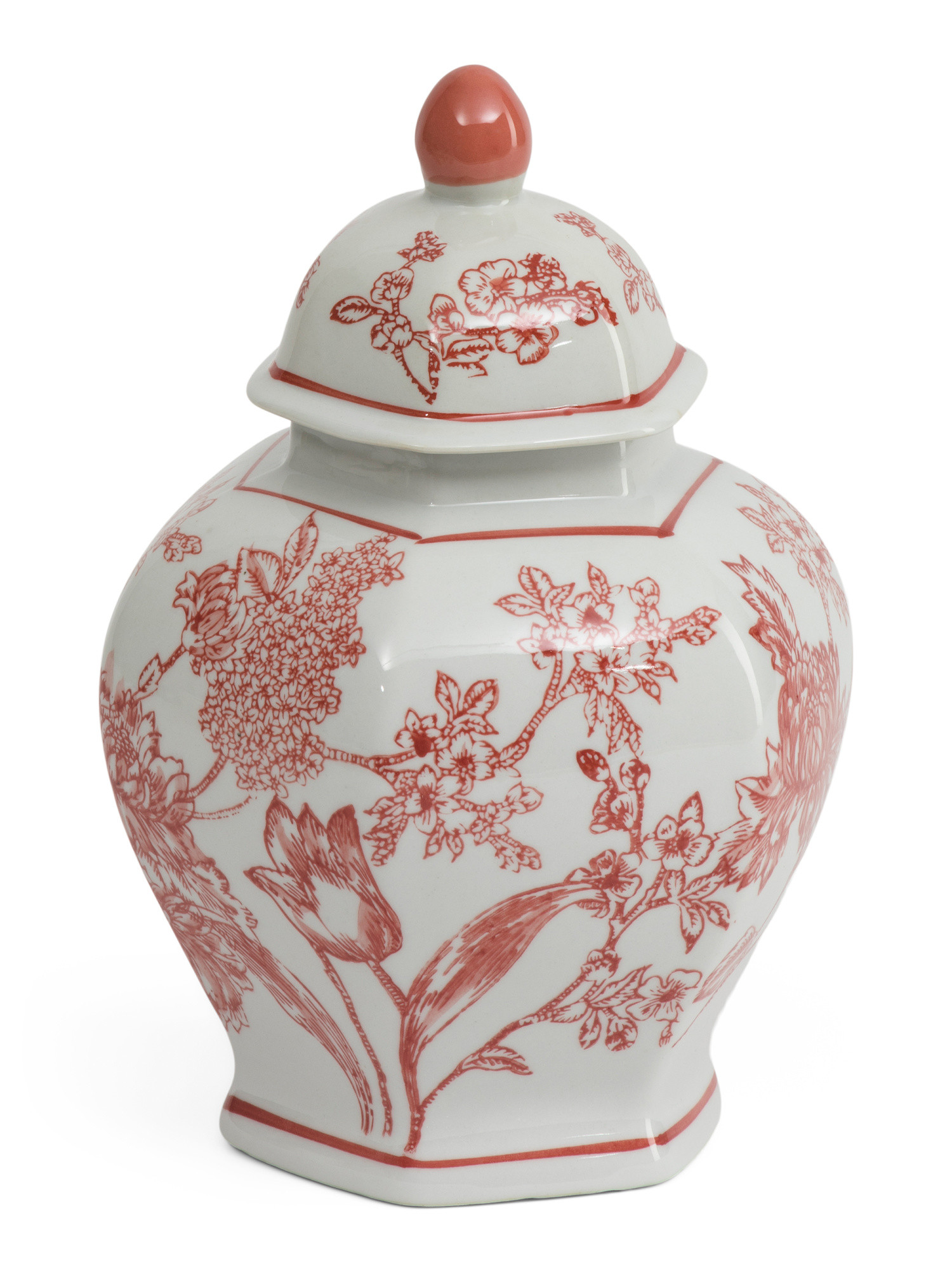 7x10in Floral Ceramic Temple Jar With Lid | TJ Maxx