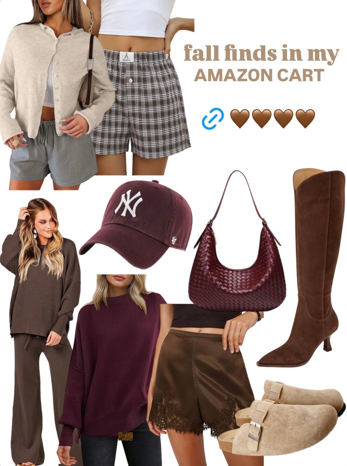 Fall finds in my Amazon cart!

Fall sweaters
Fall boots
Fall bags
Comfy sets
Cardigans
Lace shorts

#LTKStyleTip #LTKFallSale #LTKFindsUnder50