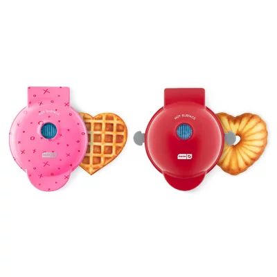 Dash Heart Treat Maker Set of 2, Mini Heart Bundt Cake Maker & Mini Heart Waffle Maker, Heart Pri... | Sam's Club