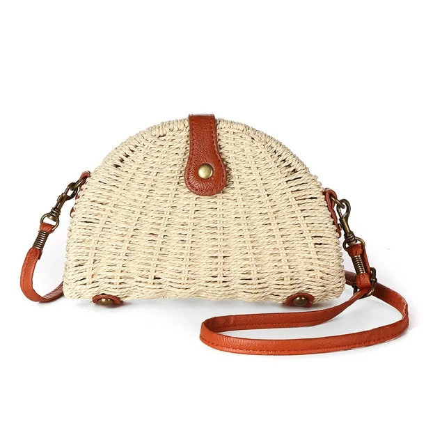 Woven Bag,Straw Bag,Pure Handmade weaving Shoulder bag,New Retro Style Straw Braided Woven Bag Tr... | Walmart (US)