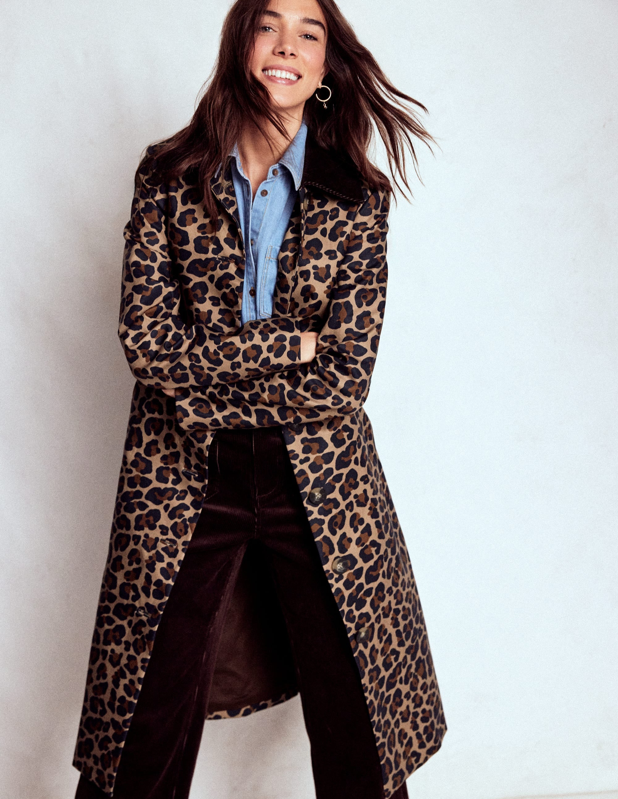 Lancaster Belted Mac-Leopard | Boden (US)