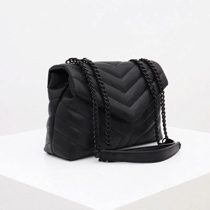 2023 Luxury Handbag Shoulder Bag Brand LOULOU Y-Shaped Designer Seam Leather Ladies Metal Chain B... | DHGate