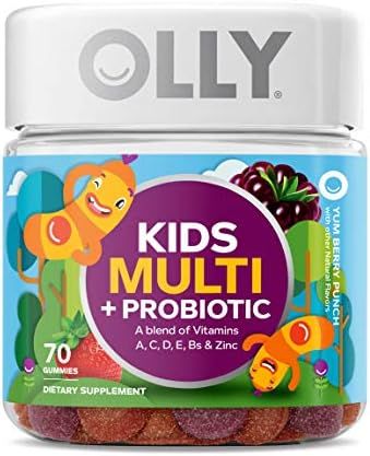 OLLY Kids Multi + Probiotic Gummy Multivitamin, 35 Day Supply (70 Count), Yum Berry Punch, Vitami... | Amazon (US)