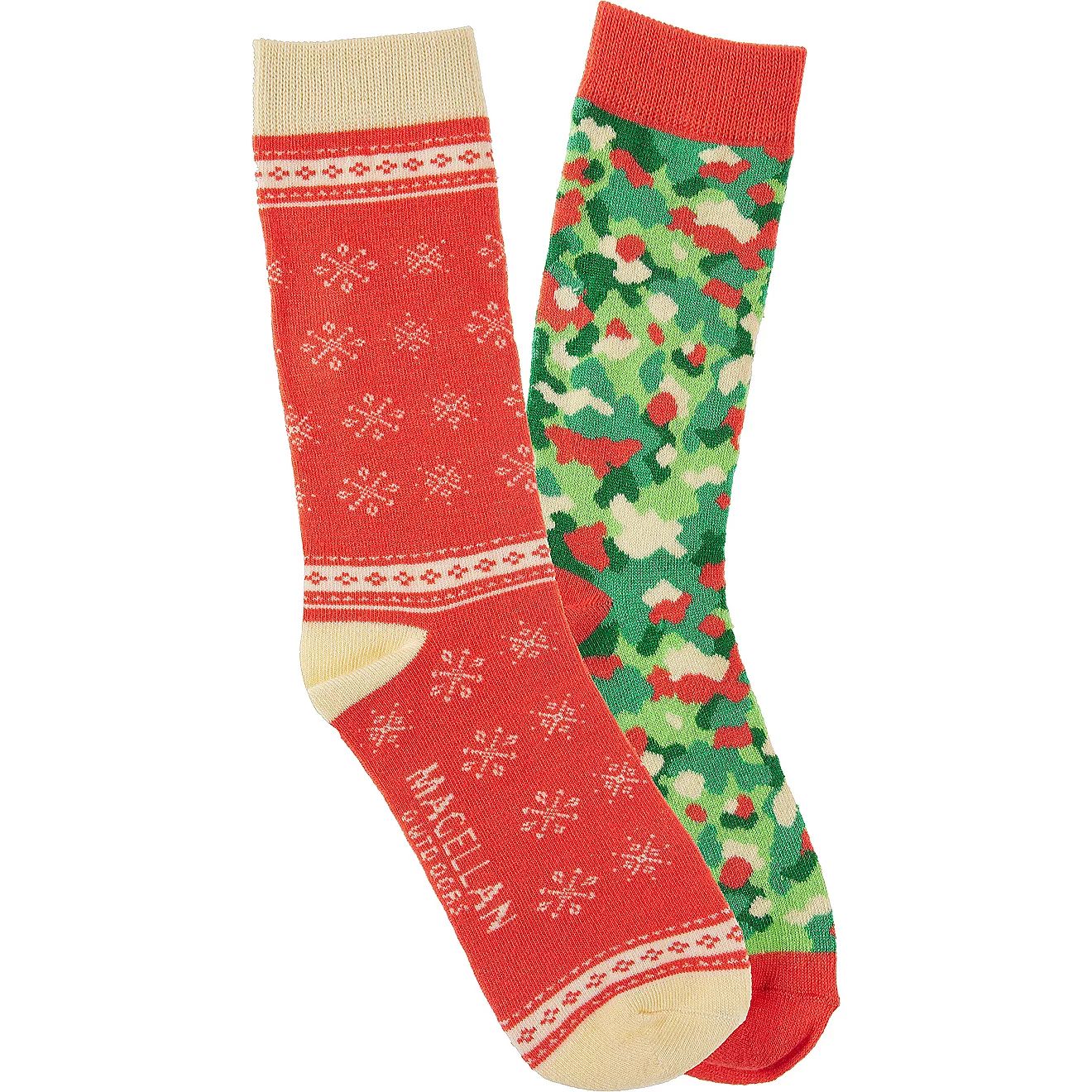 Magellan Outdoors Adults' Holiday Camo Crew Socks 2-Pack | Academy Sports + Outdoors