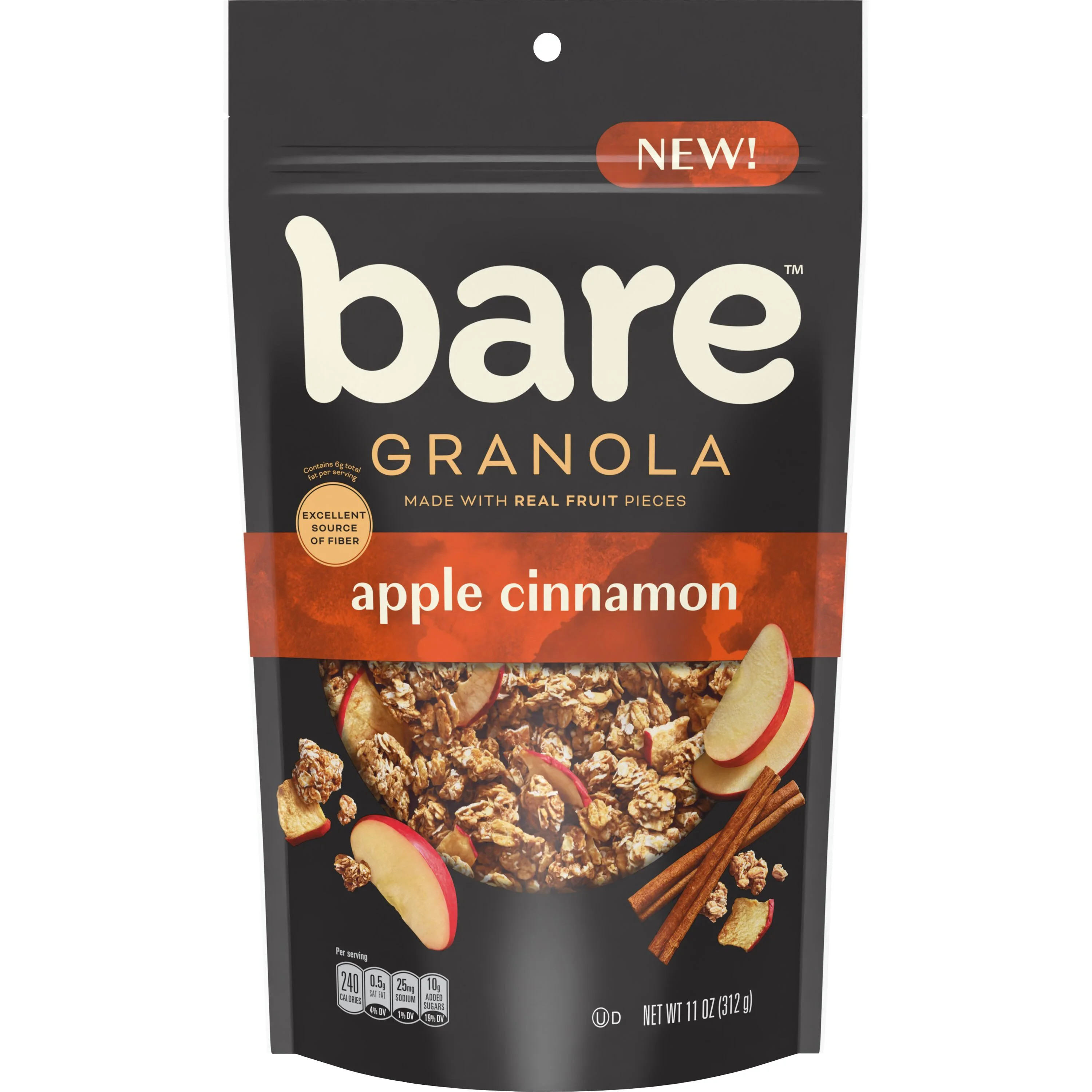 Bare Granola Apple Cinnamon Flavor, 11 oz Bag | Walmart (US)