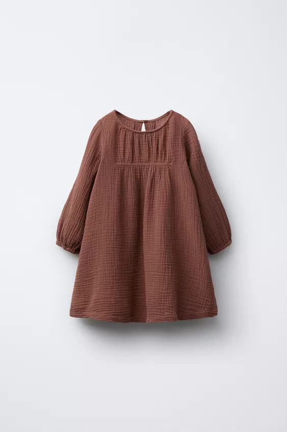 COTTON GAUZE DRESS | Zara US