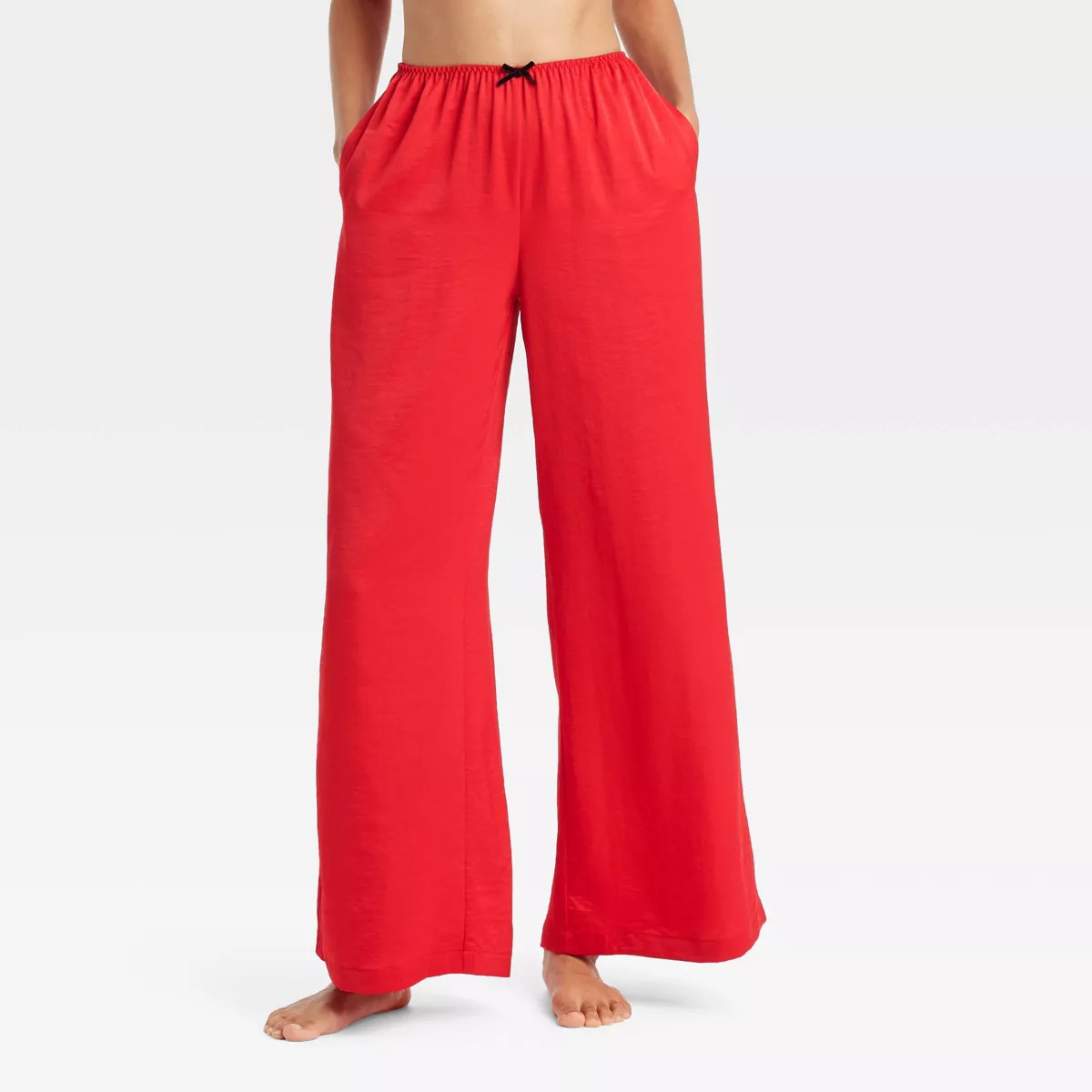 Women's Satin Pajama Pants - Auden™ Black XS | Target