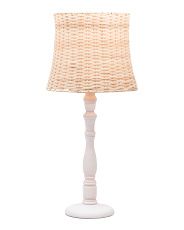 Table Lamp With Woven Shade | TJ Maxx