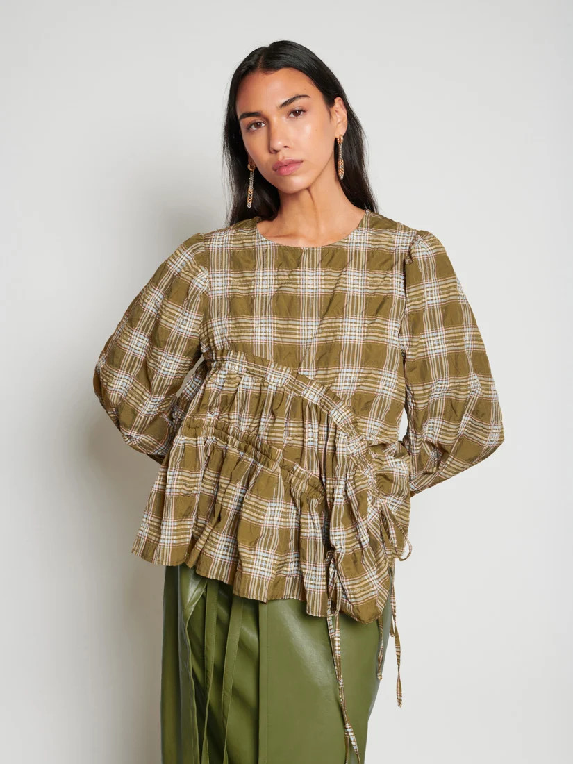Fern Check Ruched Top | Sister Jane (UK)