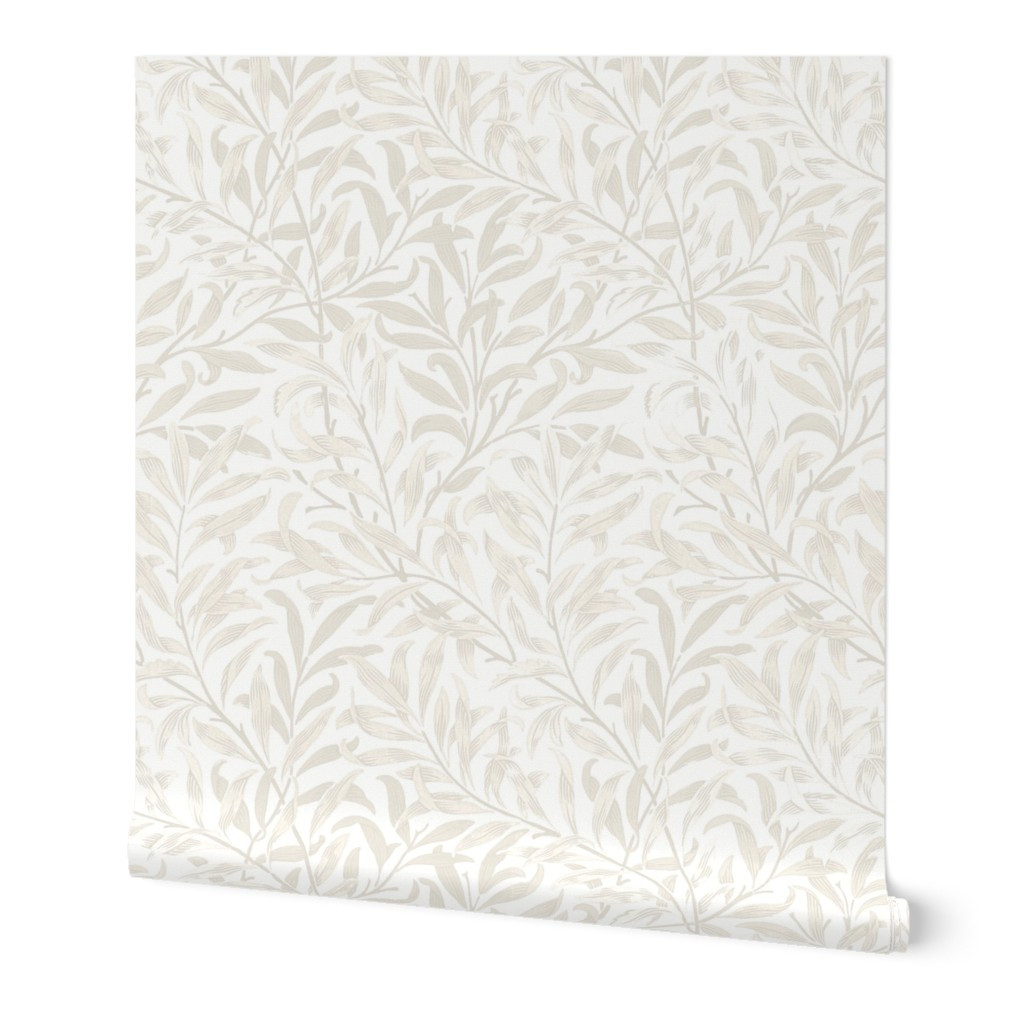 WILLOW BOUGH IN PALE IVORY (Arts & Crafts Neutrals) - WILLIAM MORRIS Wallpaper | Spoonflower | Spoonflower
