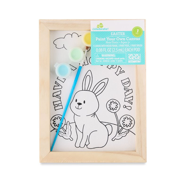 Easter Paint Your Own Bunny Canvas, by Way To Celebrate | Walmart (US)