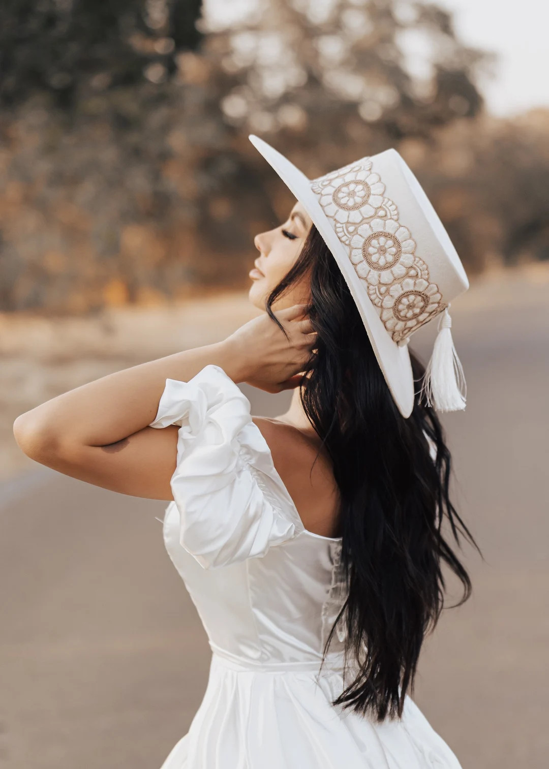 Boater Hat “eva” in Ivory - Etsy | Etsy (US)