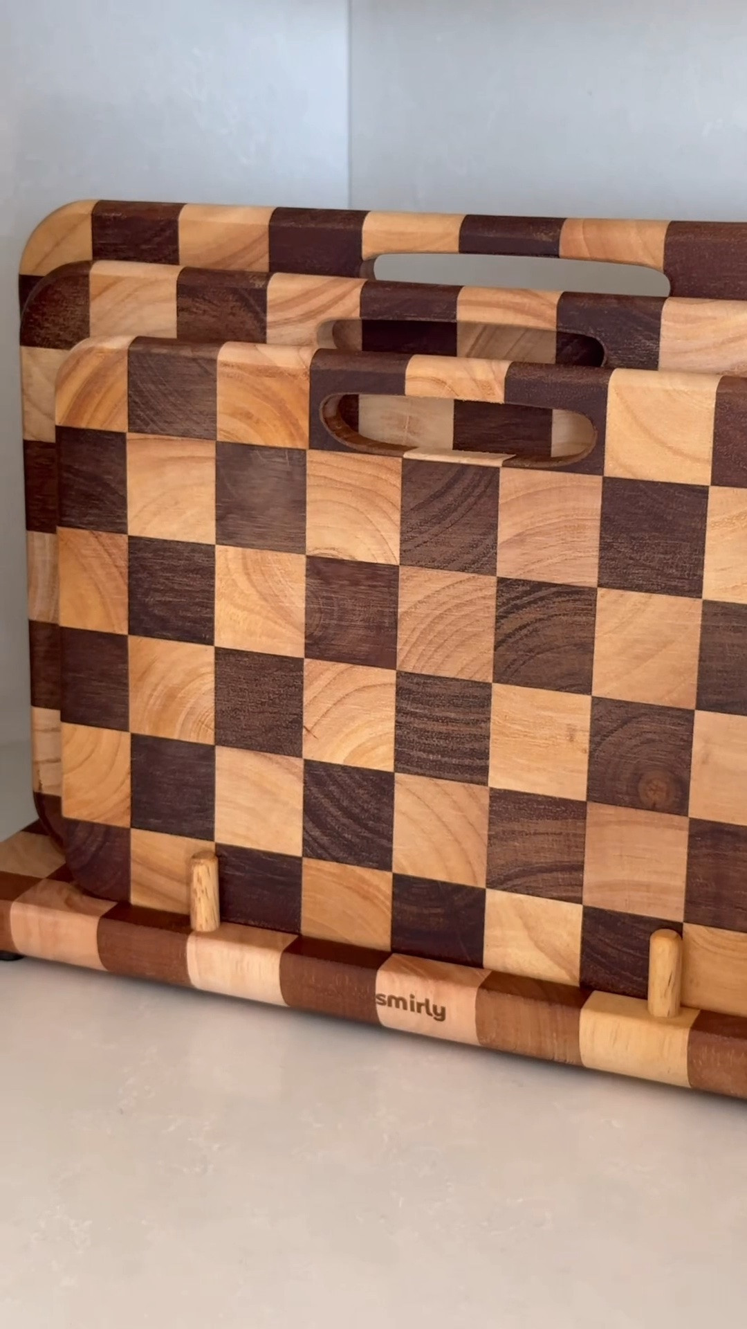 Non toxic checkered aesthetic cutting board set of 3 + stand

#LTKcanada