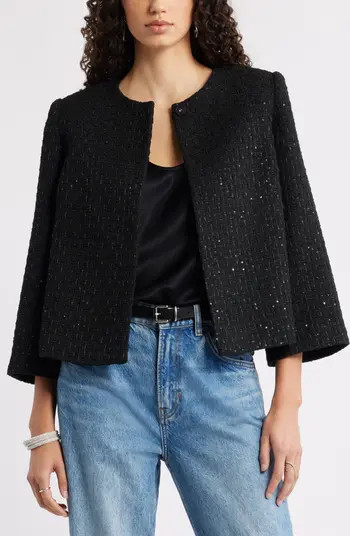 Collarless Bouclé Jacket | Nordstrom