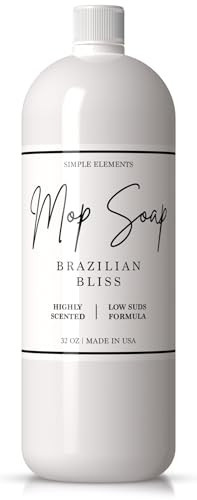 SIMPLE ELEMENTS Brazilian Bliss Mop Soap – Highly Scented Mop Soap, Luxury Floor Cleaner with Low Suds, No Residue, for All Mop Types, Made in USA, 32 Oz | Amazon (US)