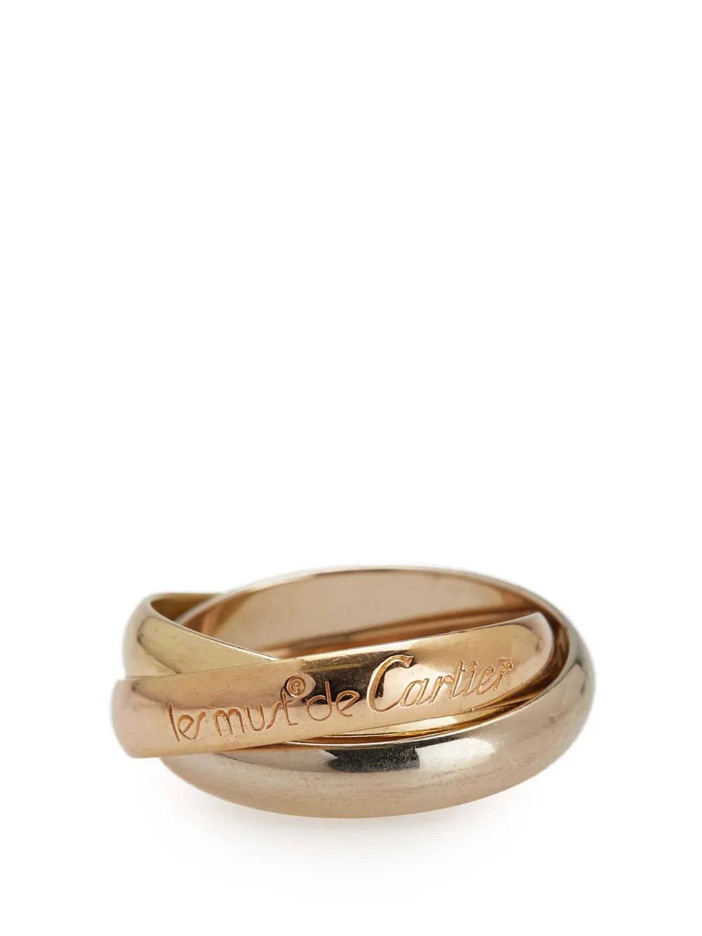Cartier 1990-2015 18K Tricolor Gold Classic Trinity ring - Pink | Farfetch Global