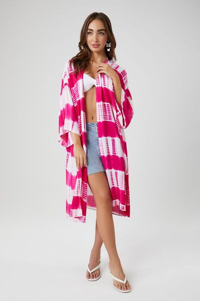 Tie-Dye Striped Kimono | Forever 21 (US)