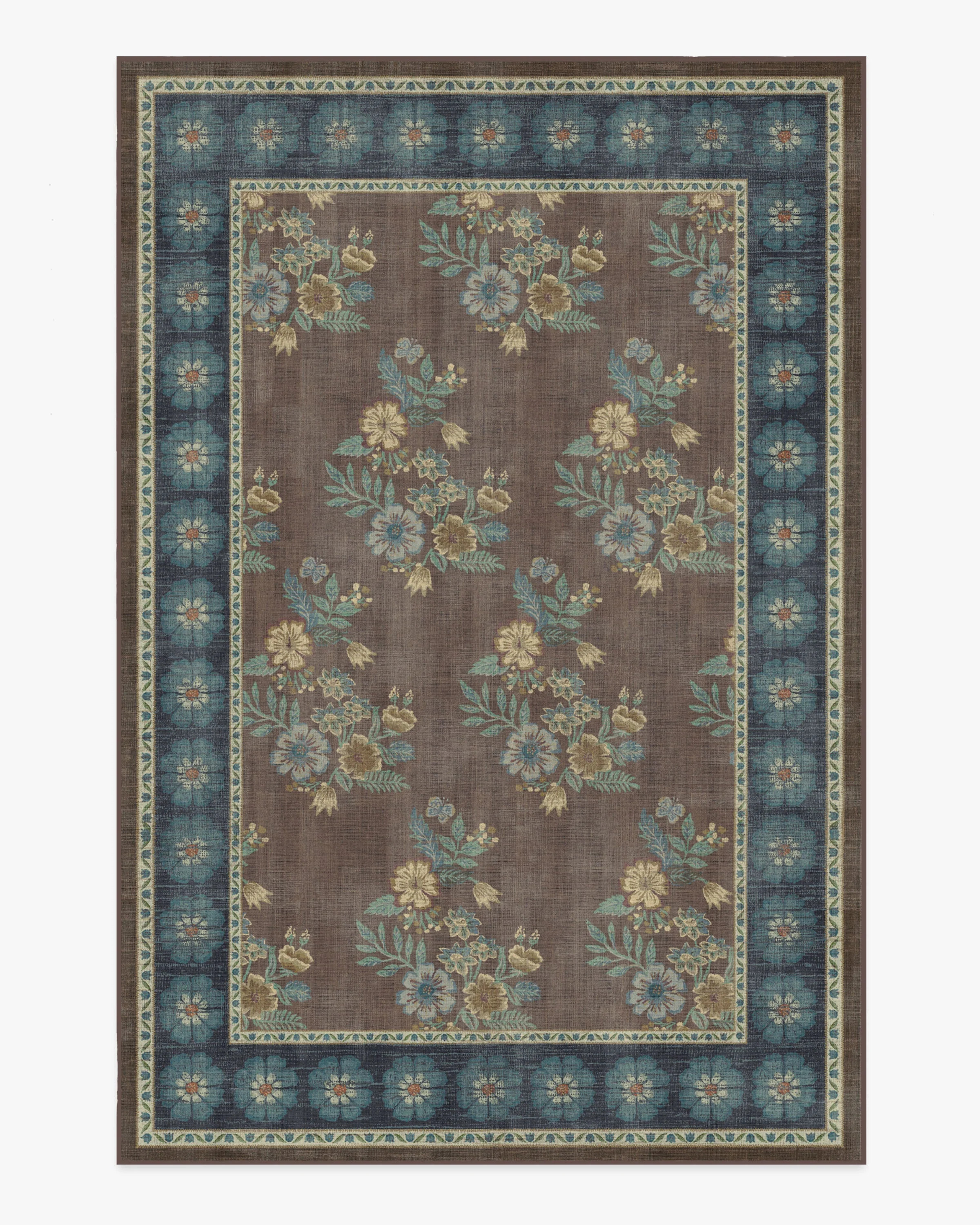 Pennywood Green & Pink Rug | Ruggable US | Ruggable