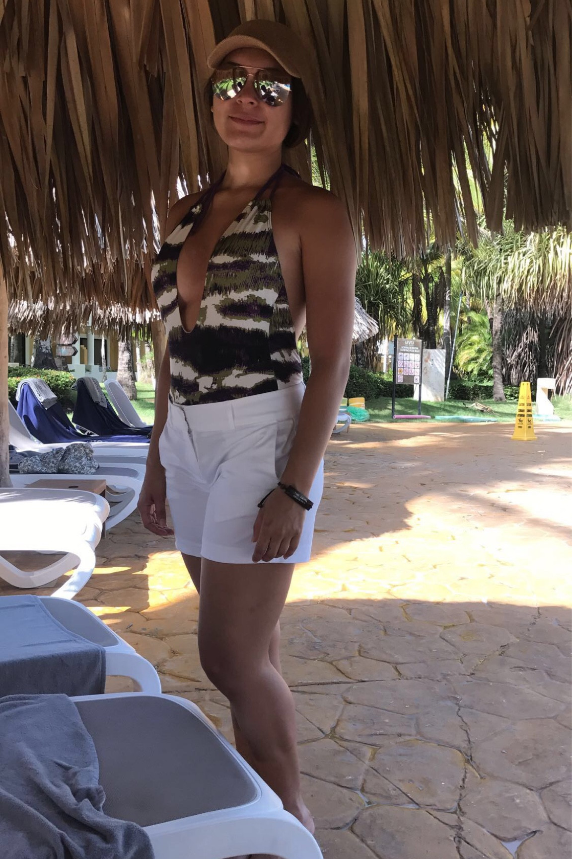 Resort Wear, Summer Fashion, swimsuit, swimwear, neutral shorts, white shorts, beach wear , v neck bikini 

#LTKswim #LTKSeasonal #LTKtravel