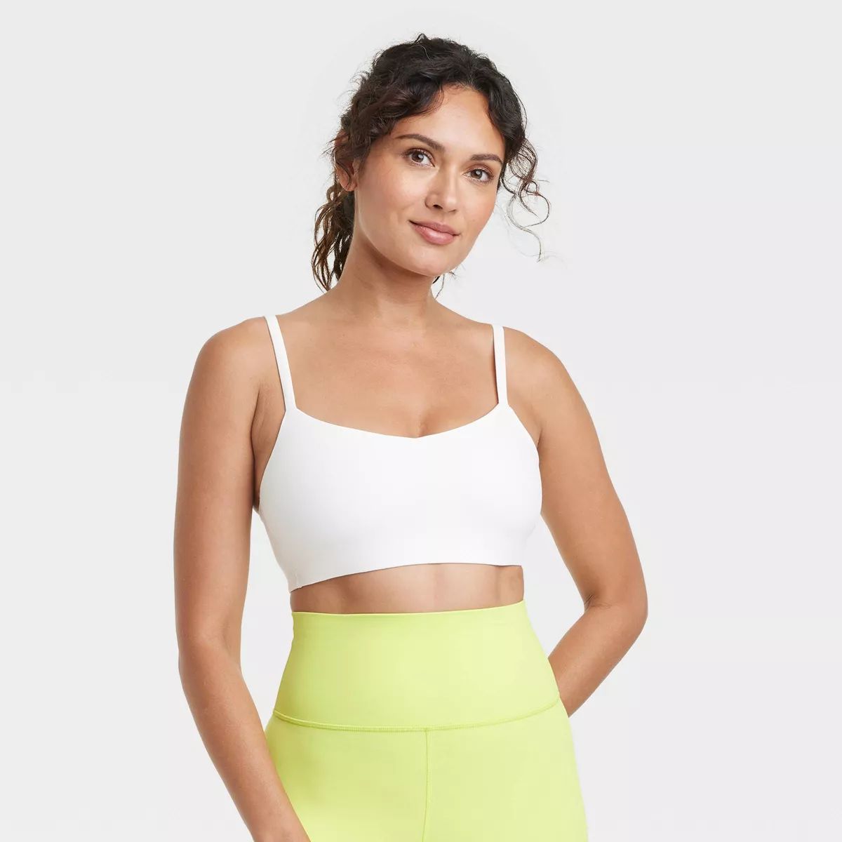 Women's Light Support Everyday Soft Strappy Bra - All in Motion™ Cream S | Target