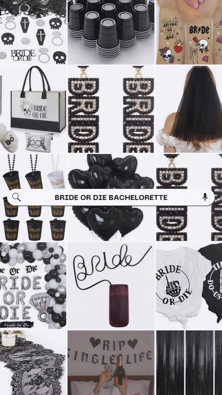 Bride or Die 🖤 Such a fun theme for the 'ber months!! If you’re planning a Bride or Die themed bash, I pulled together Amazon picks that’re totally party-worthy. You’re welcome 😉 

#LTKParties #LTKWedding