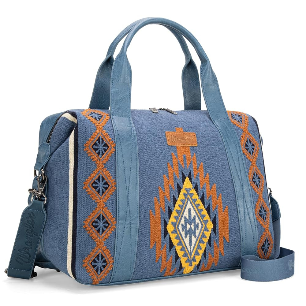 Wrangler Duffel Bag for Women Large Travel Weekender Bag Designer Tapestry Carry On Bags, Jean WG... | Amazon (CA)