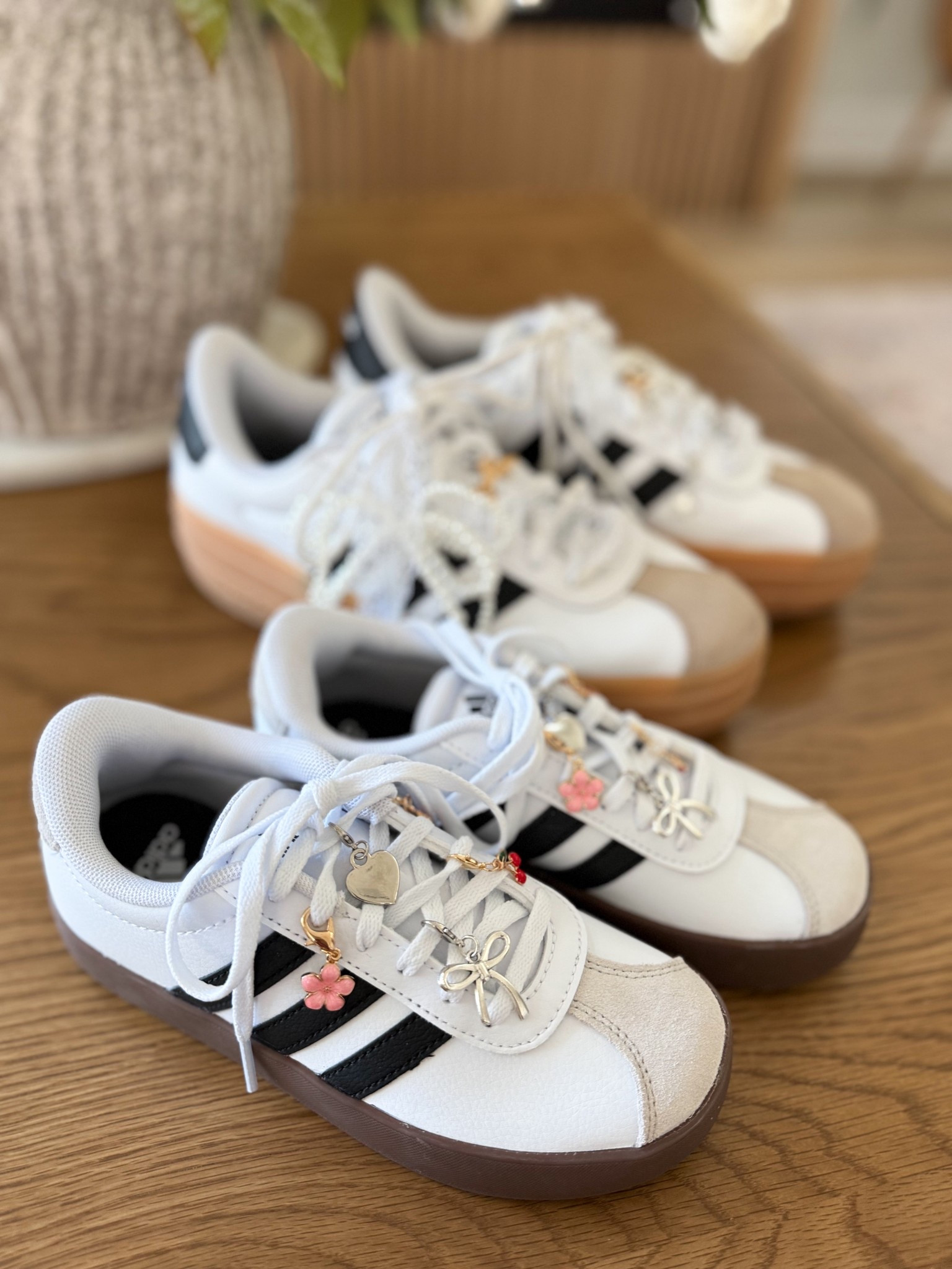 Back to school shoes glow up 🖤🎀🤍
